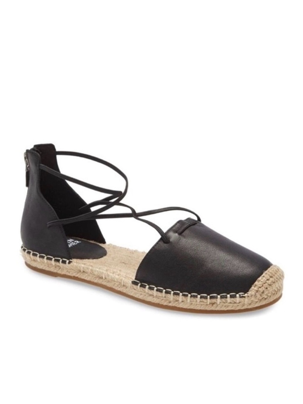 Eileen Fisher Black Leather Espadrilles